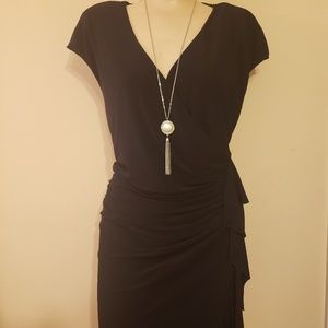 Evan Picone Black Midi Dress